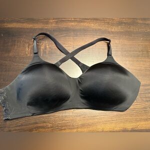 44C Black Torrid Wireless Bra with Cross Back Straps
